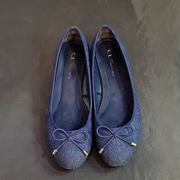CL BY LAUNDRY BOWKNOT DENIM MATERIALS SLIP-ON WOMEN"S FLAT SHOE - Picture 2 of 16